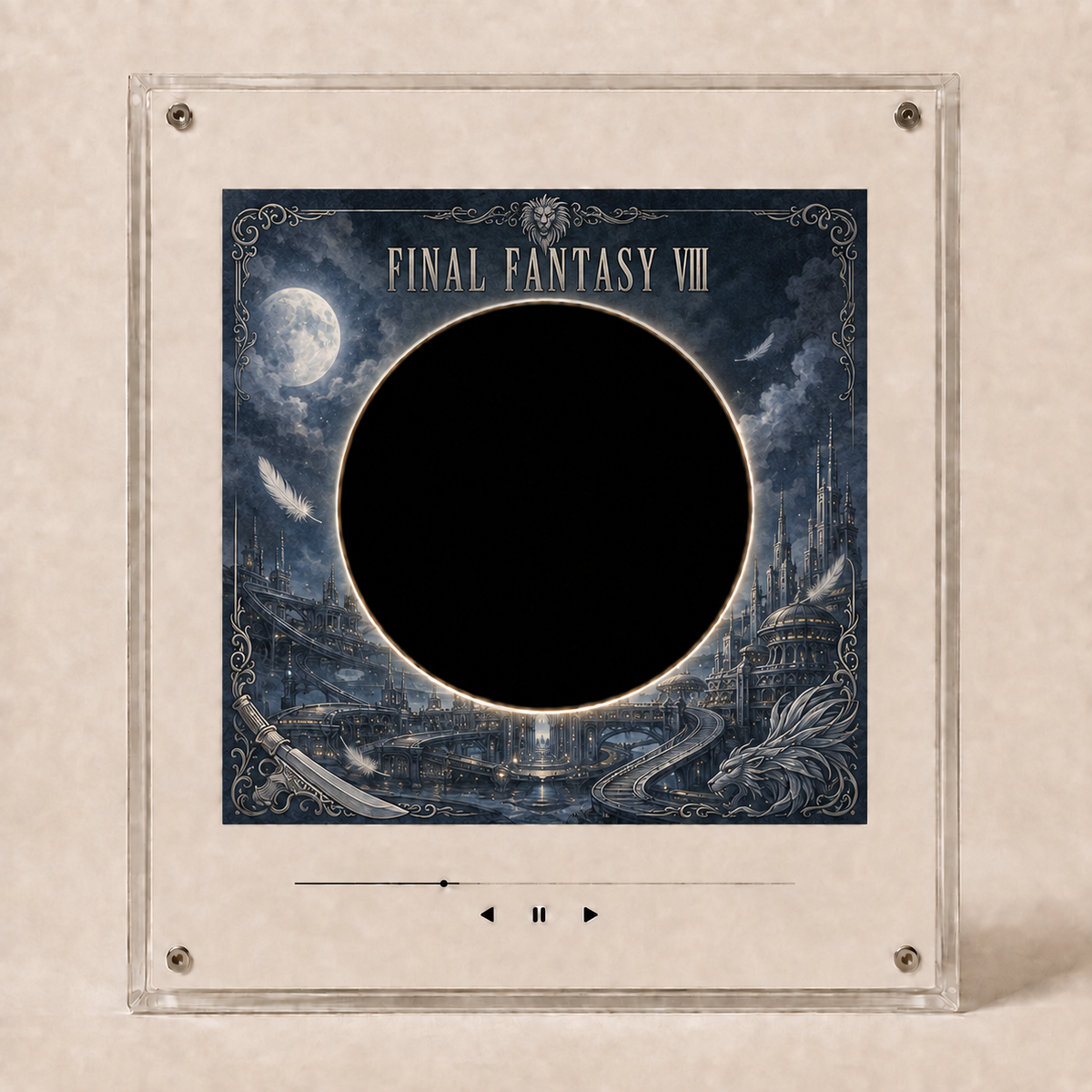The Balamb Collection — 5 inch acrylic vinyl player, moonlit steel-blue edition