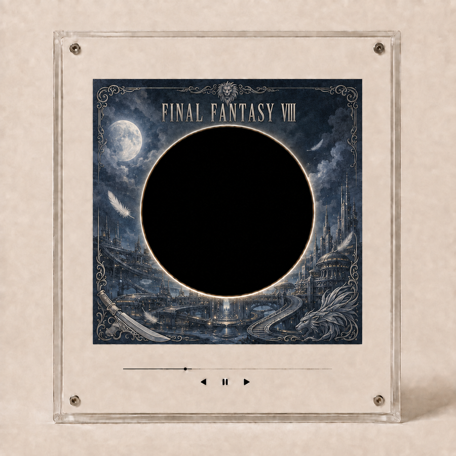 The Balamb Collection — 5 inch acrylic vinyl player, moonlit steel-blue edition