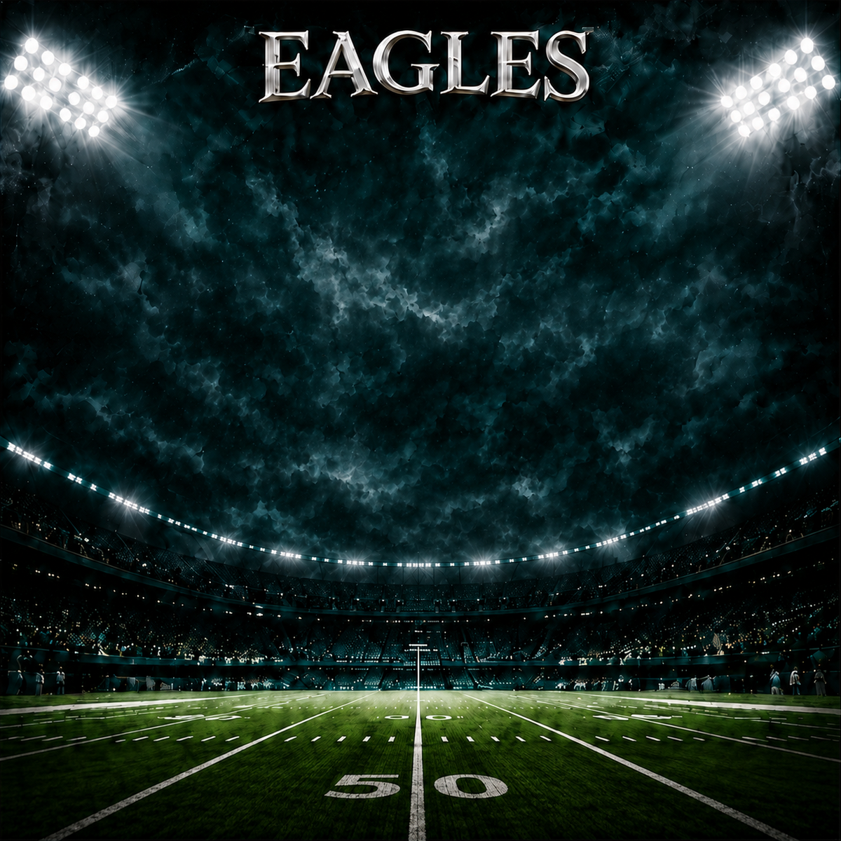 Philadelphia Eagles stadium at night under the floodlights