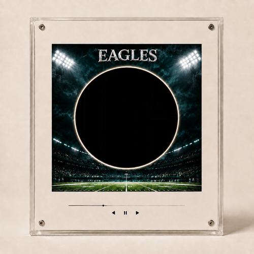 Bird Gang vinyl player under the stadium lights