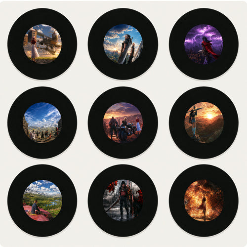 All nine Final Fantasy collector discs in the set