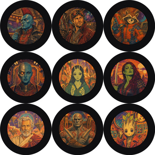 All nine collector discs in the set